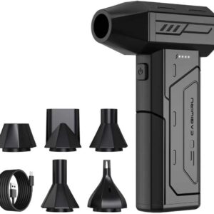 Compressed Air Duster,130000RPM Super Power Cordless Air Duster,Rechargeable Brushless Blower,3 Gear Adjustable Mini Blower with LED Light,Dust Remover for Computer/House/Outdoor/Car